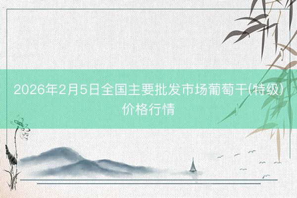 2026年2月5日全国主要批发市场葡萄干(特级)价格行情