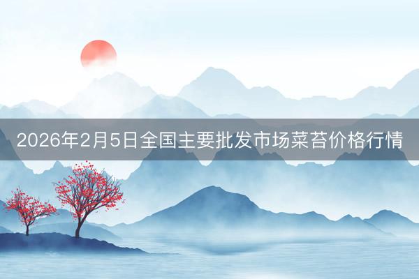 2026年2月5日全国主要批发市场菜苔价格行情