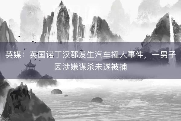 英媒：英国诺丁汉郡发生汽车撞人事件，一男子因涉嫌谋杀未遂被捕