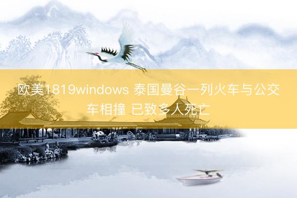 欧美1819windows 泰国曼谷一列火车与公交车相撞 已致多人死亡
