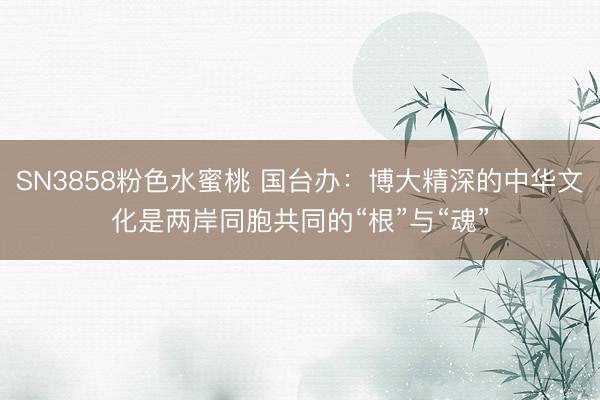 SN3858粉色水蜜桃 国台办：博大精深的中华文化是两岸同胞共同的“根”与“魂”