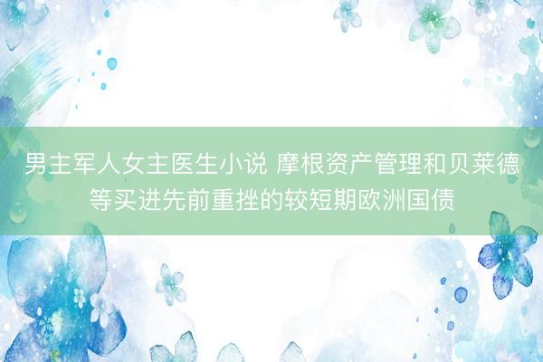 男主军人女主医生小说 摩根资产管理和贝莱德等买进先前重挫的较短期欧洲国债