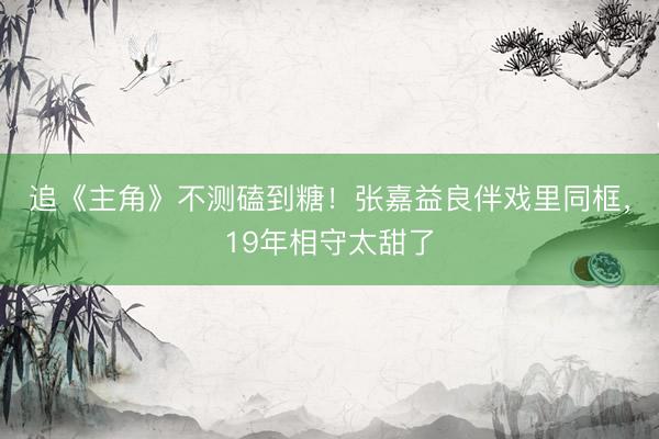 追《主角》不测磕到糖！张嘉益良伴戏里同框，19年相守太甜了