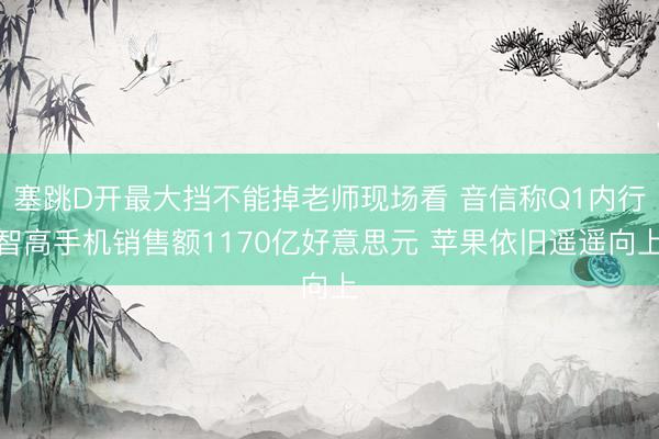 塞跳D开最大挡不能掉老师现场看 音信称Q1内行智高手机销售额1170亿好意思元 苹果依旧遥遥向上