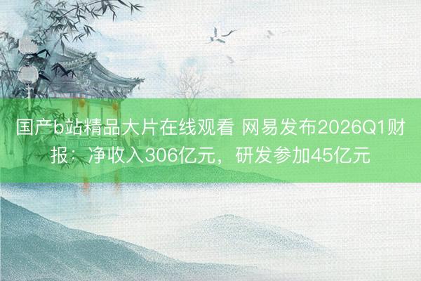 国产b站精品大片在线观看 网易发布2026Q1财报：净收入306亿元，研发参加45亿元