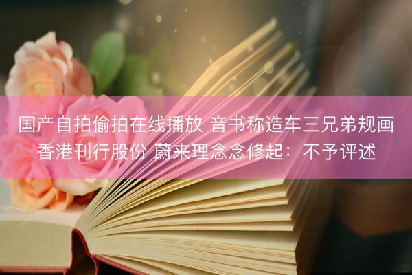 国产自拍偷拍在线播放 音书称造车三兄弟规画香港刊行股份 蔚来理念念修起：不予评述
