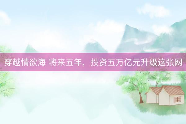 穿越情欲海 将来五年，投资五万亿元升级这张网